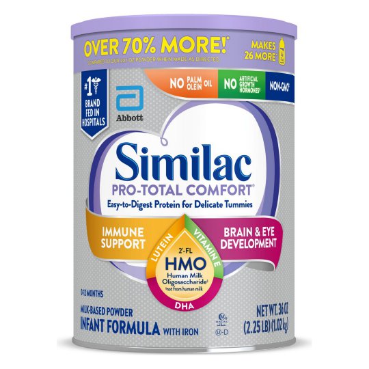 Similac Total Comfort Baby Formula, Powder, 0+ Months, Pink - 570 g