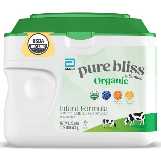 Pure Bliss? by Similac? Organic Infant Formula with Iron, Certified USDA Organic, Baby Formula, Powder, 20.6 oz (Case of 4)